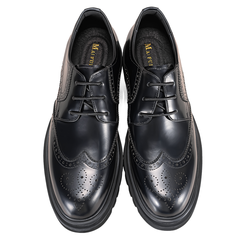 经典布洛克雕花鞋 - 固特异工艺